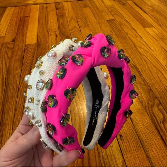 Brianna Cannon Pink and White Embellished Headbands main image 4